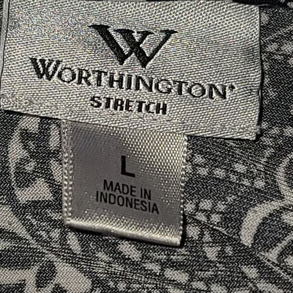 Worthington women's dress black white Size XL Office work wear Whimsigoth - Picture 8 of 9